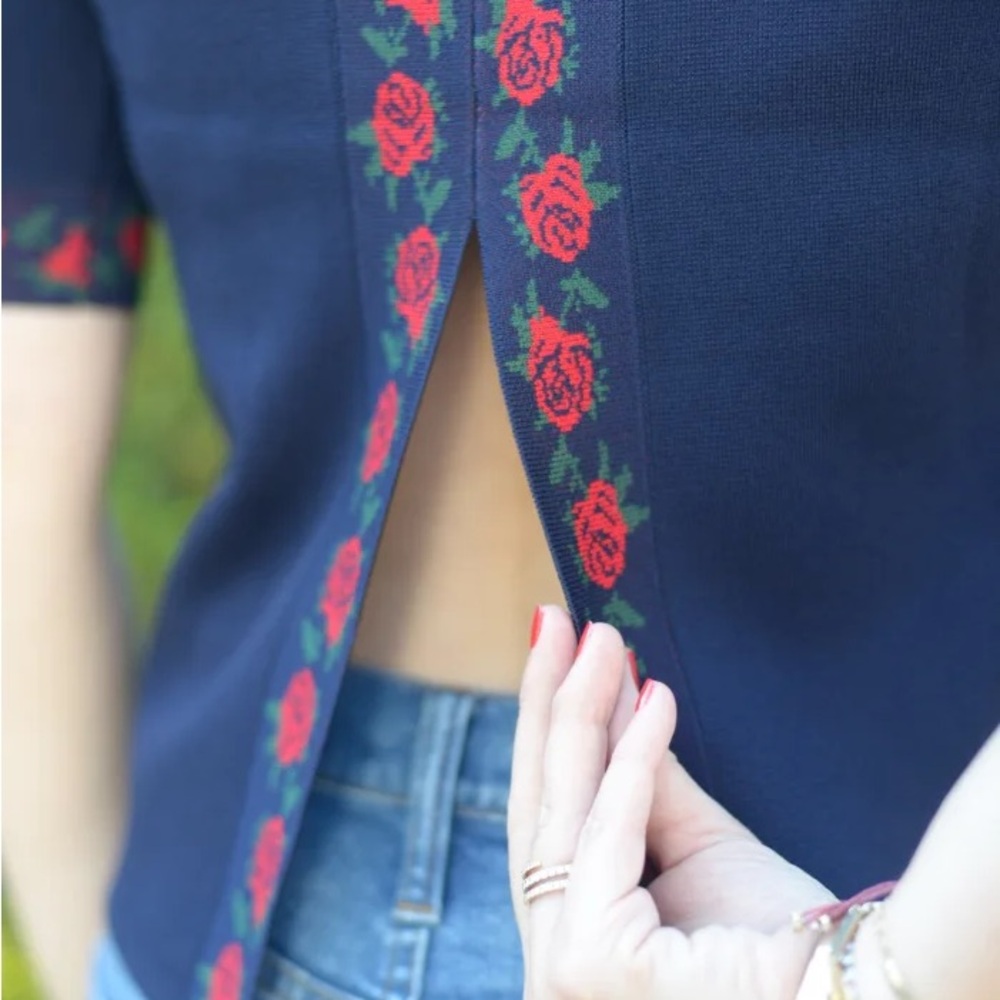 Club Monaco Vimala Navy Knit Sweater